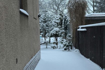 Příjezd k objektu – zima